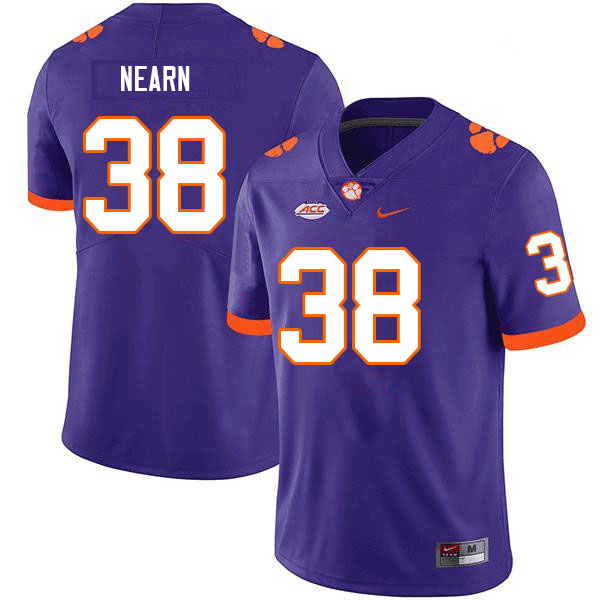 Men #38 Peter Nearn Clemson Tigers College Football Jerseys Sale-Purple